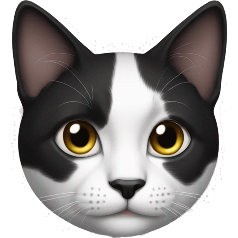 black and white cat  emoji