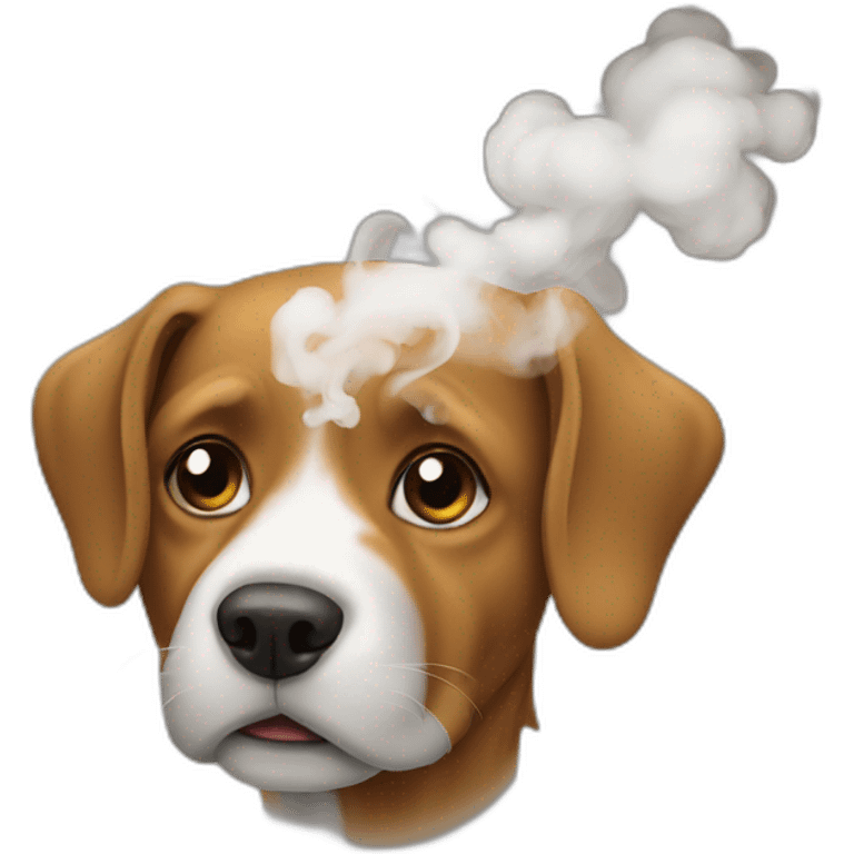 Dog smoke  emoji