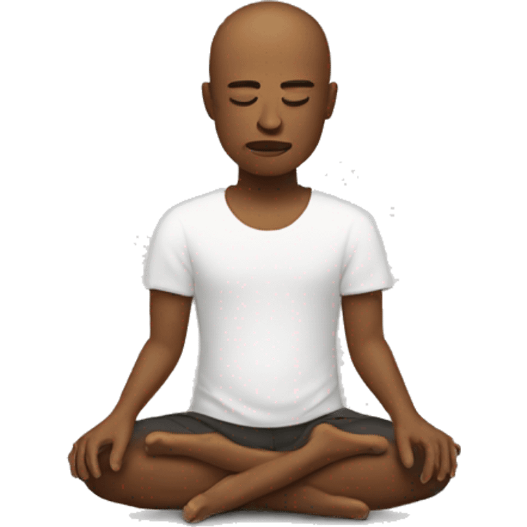 Head down, meditate emoji