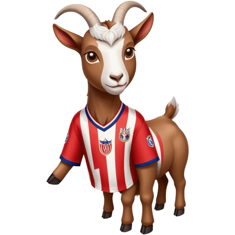 Goat wearing Chivas jersey emoji