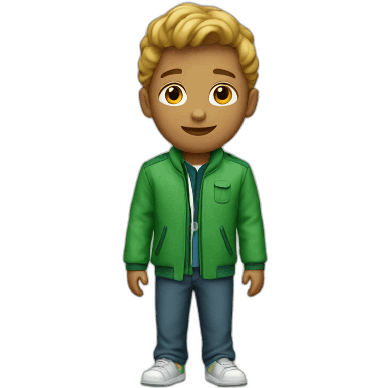 Green jacket boy emoji