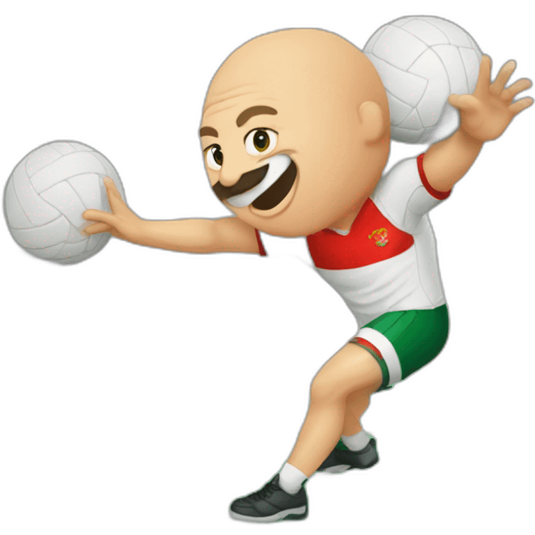 Lukashenko plays volleyball emoji