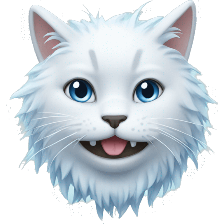 Cat with a lot of frost emoji