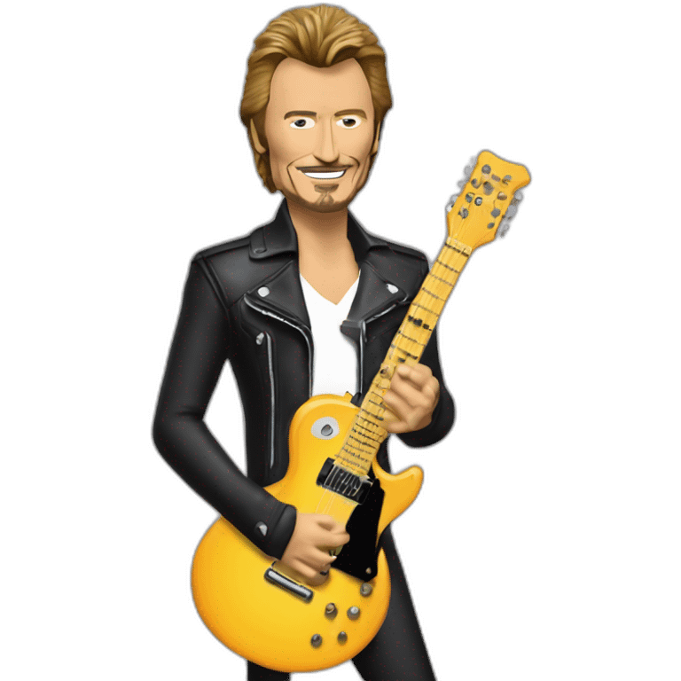 Johnny Hallyday qui joue de la guitare électrique emoji