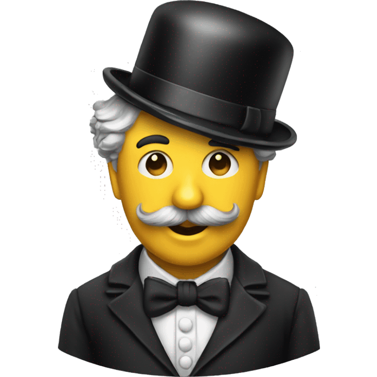 Charlie Chaplin bow with hat removing  emoji