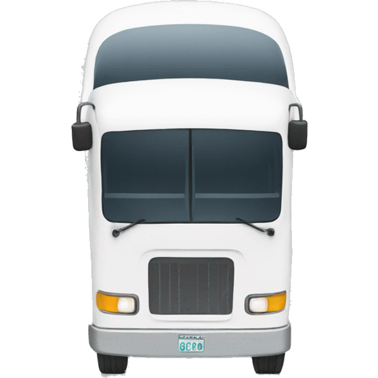 white bus top view emoji