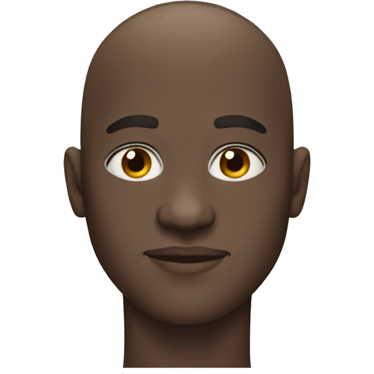 Human bald black man  emoji