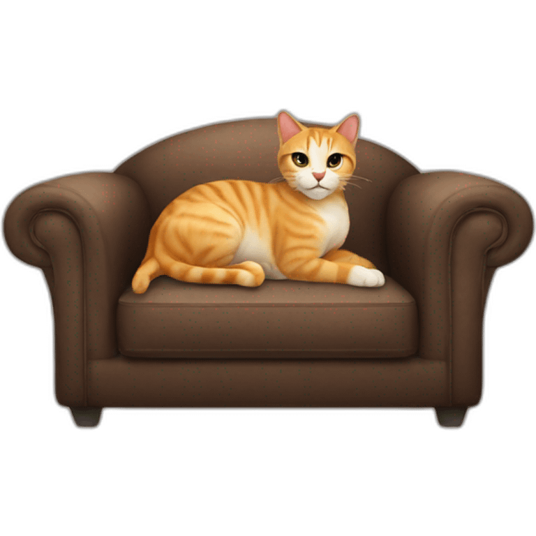 Cat seat at sofa emoji