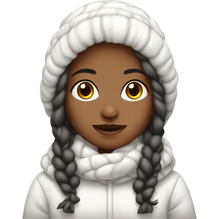 Winter girl white cozy  emoji