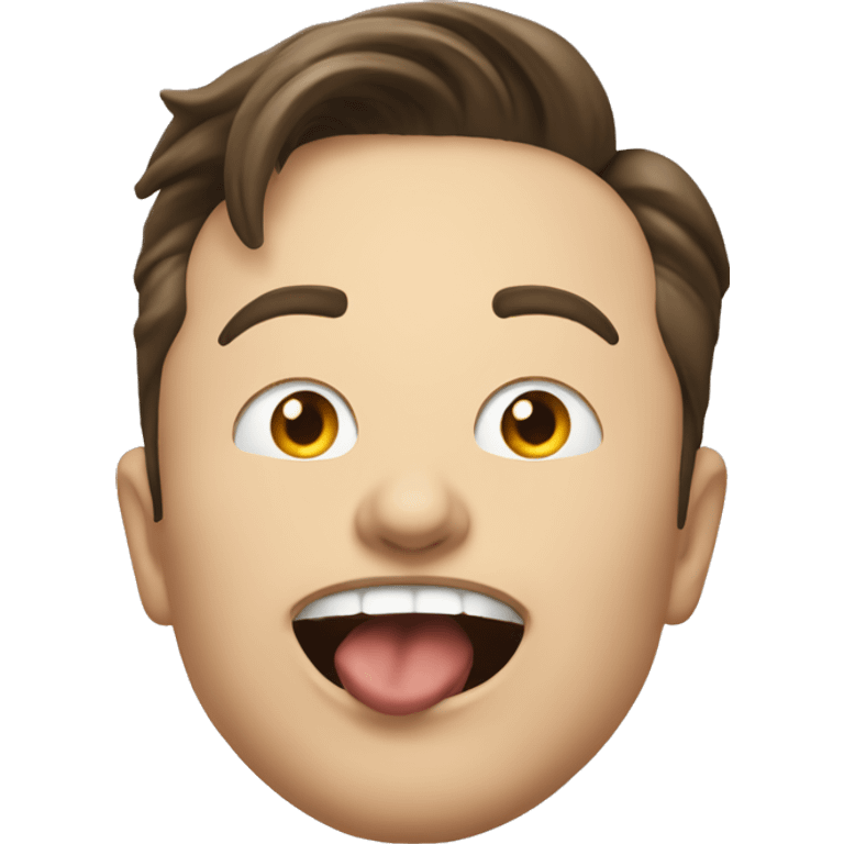 elon musk drooling, mouth open emoji