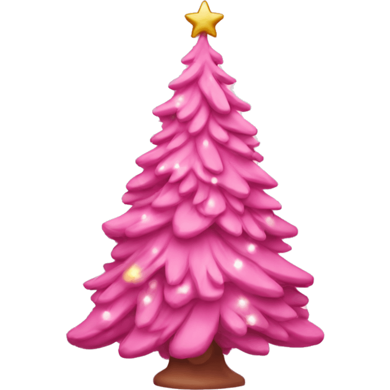 Pink Christmas tree emoji