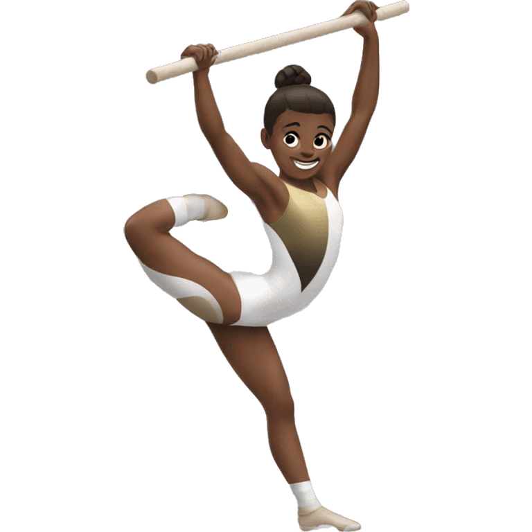 gymnast doing parellel bar emoji