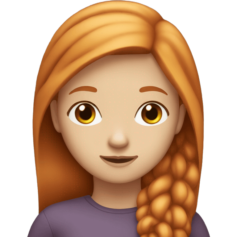 Ginger girl with hazel eyes and straight hair emoji