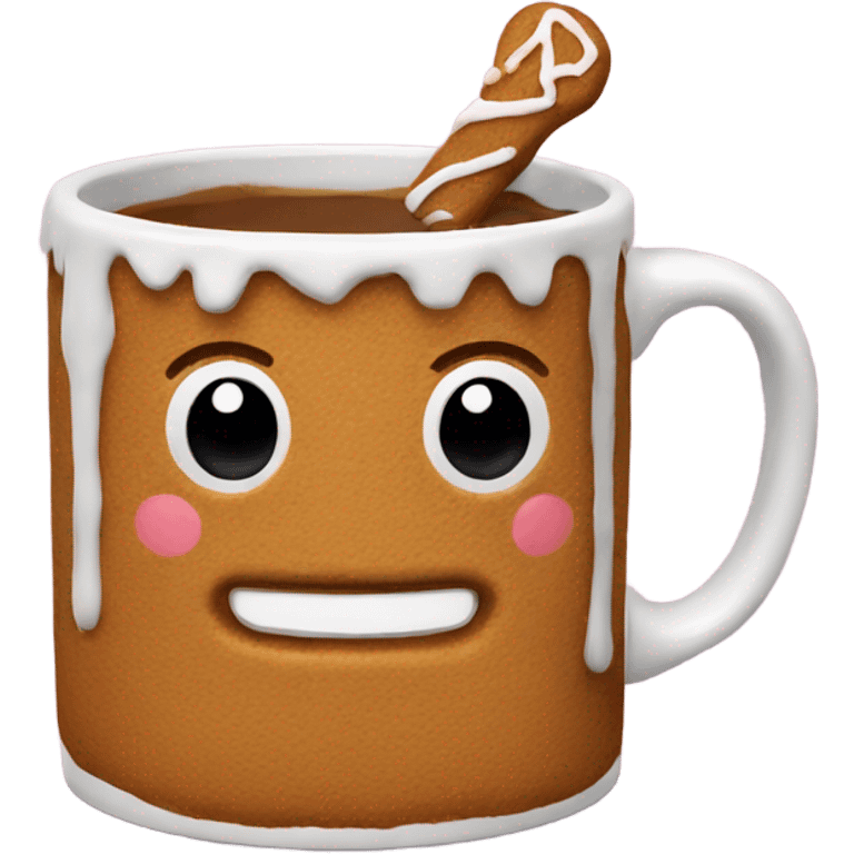 A gingerbread mug emoji