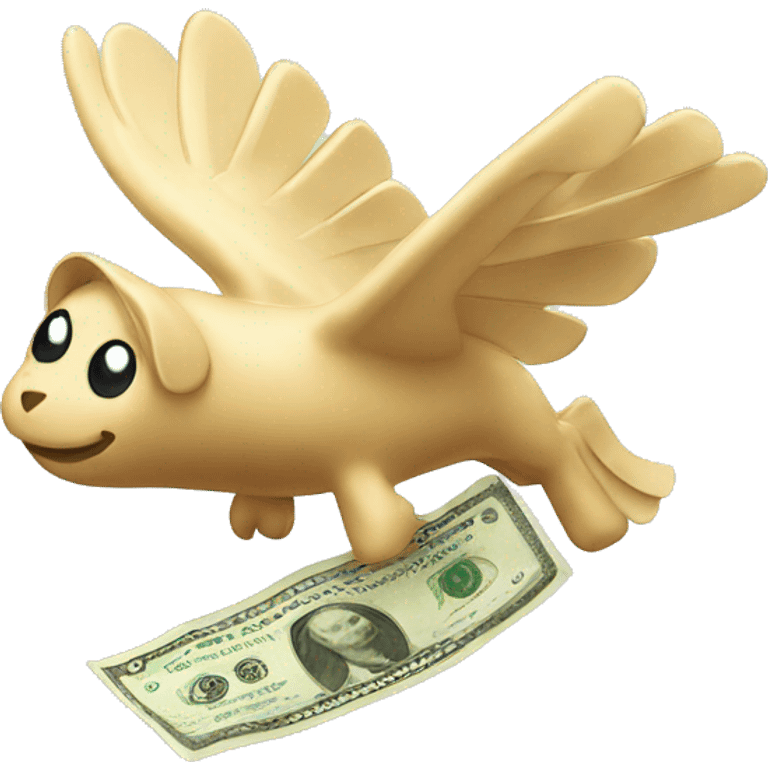 Money flying emoji