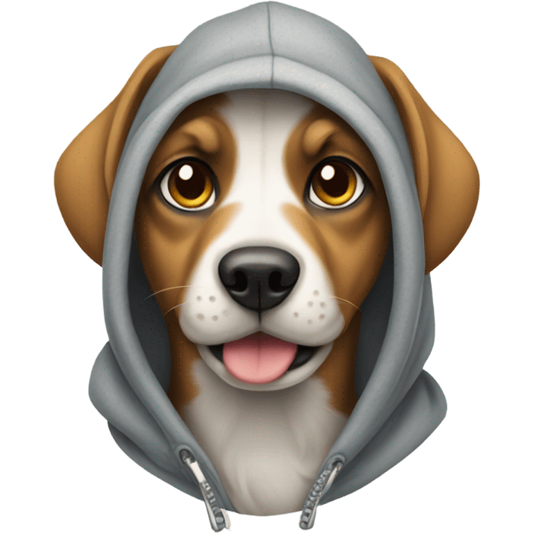 Dog woth hoodie emoji