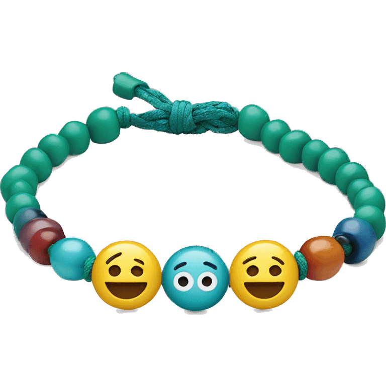 Bead friendship bracelet  emoji