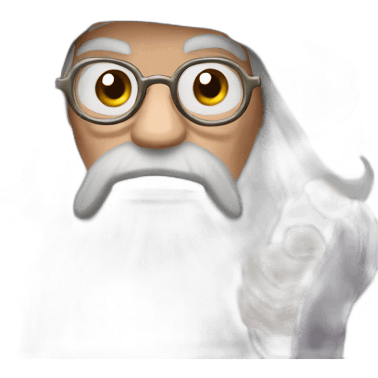 very angry dumbledore pointing forward emoji