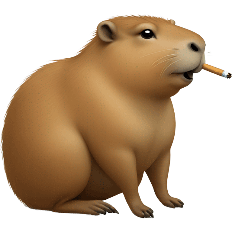 Capybara smoking emoji