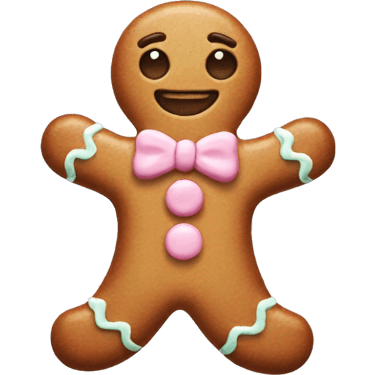 cute pastel gingerbread man emoji