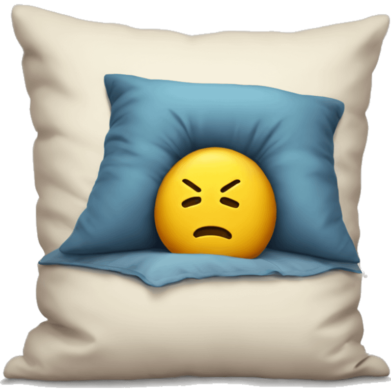 cartoon head buried in pillow emoji