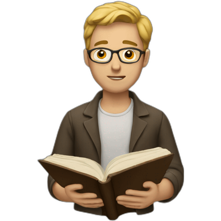 Man reading emoji