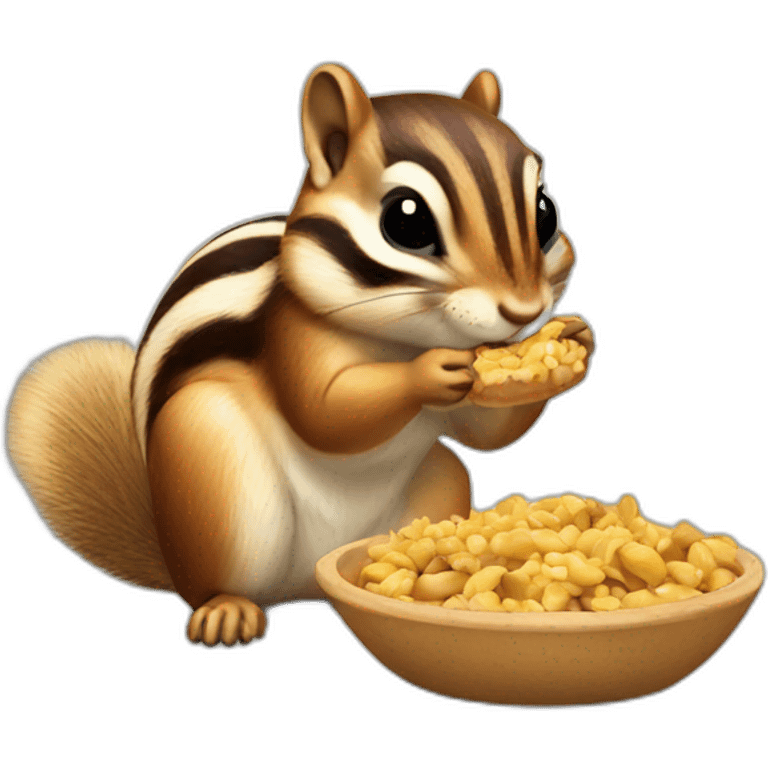 Chipmunk eating food emoji