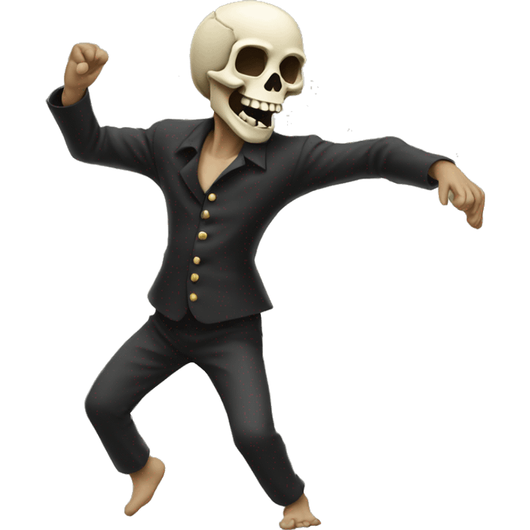 Skull dancing emoji