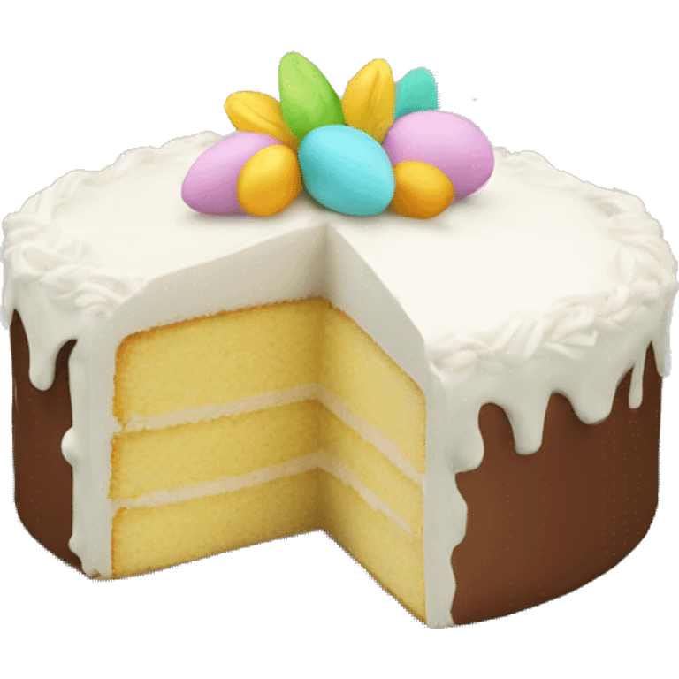 Easter white cake emoji