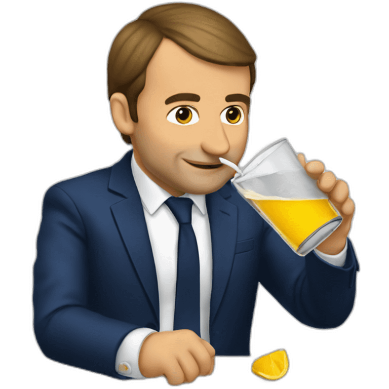 Macron drinking à Ricard  emoji