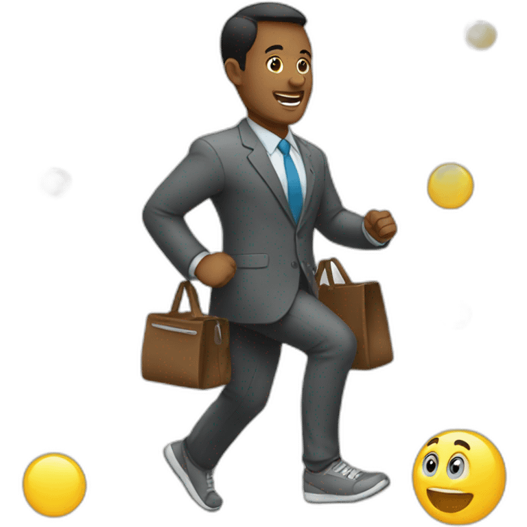 running for work emoji