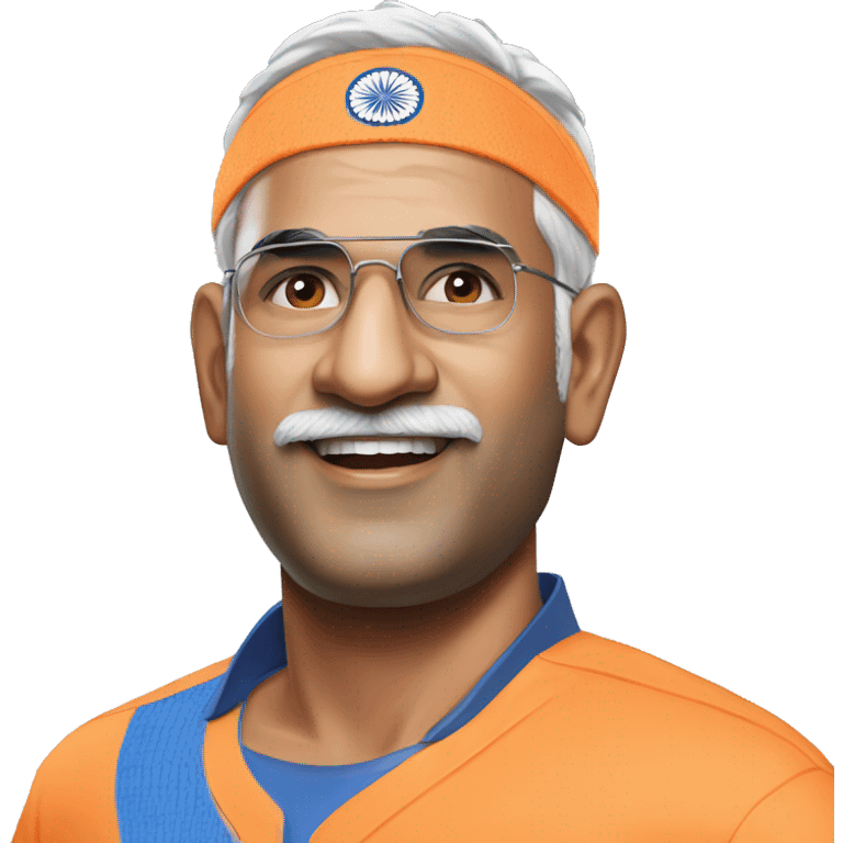 dhoni modi emoji