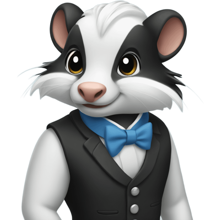 Skunk wearing a waistcoat  emoji