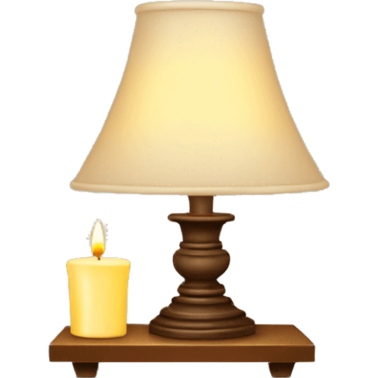 Lamp with candle emoji