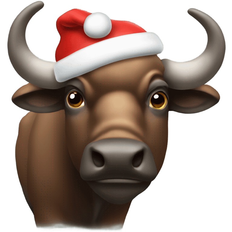 buffalo buffalo buffalo buffalo buffalo buffalo buffalo wearing a Christmas hat emoji