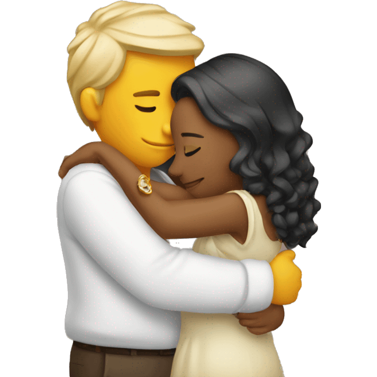 intimate hug with jewelry emoji