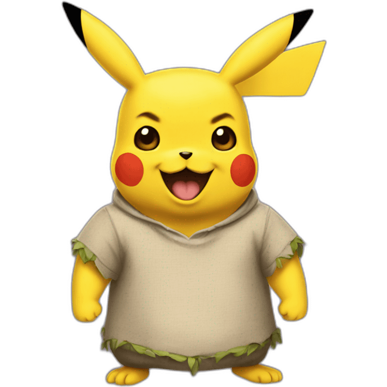 pikachu combined with shrek emoji