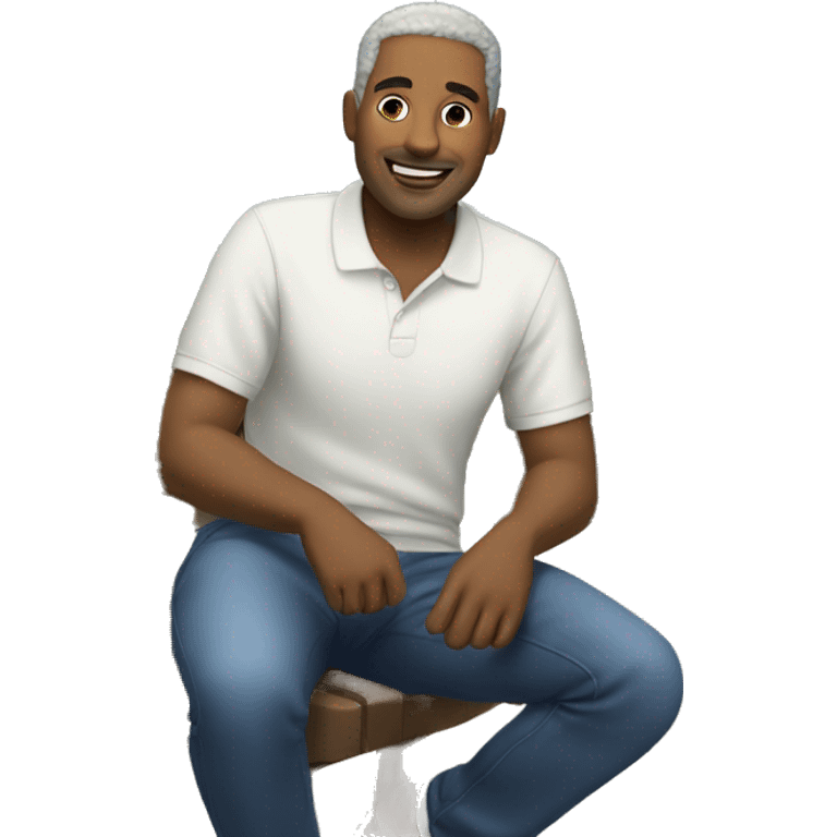 male portrait in outdoor setting emoji