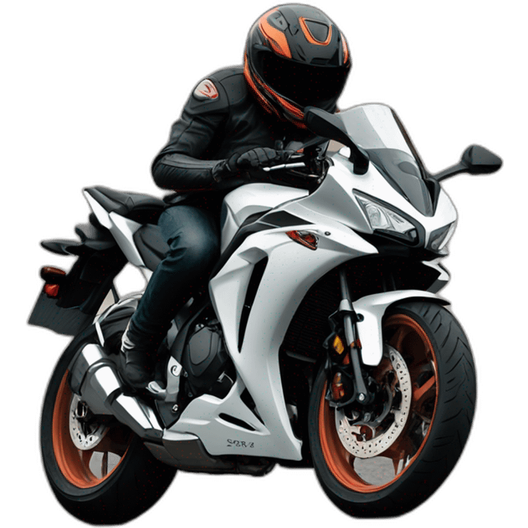 Homme sur une moto Honda cbr650r emoji