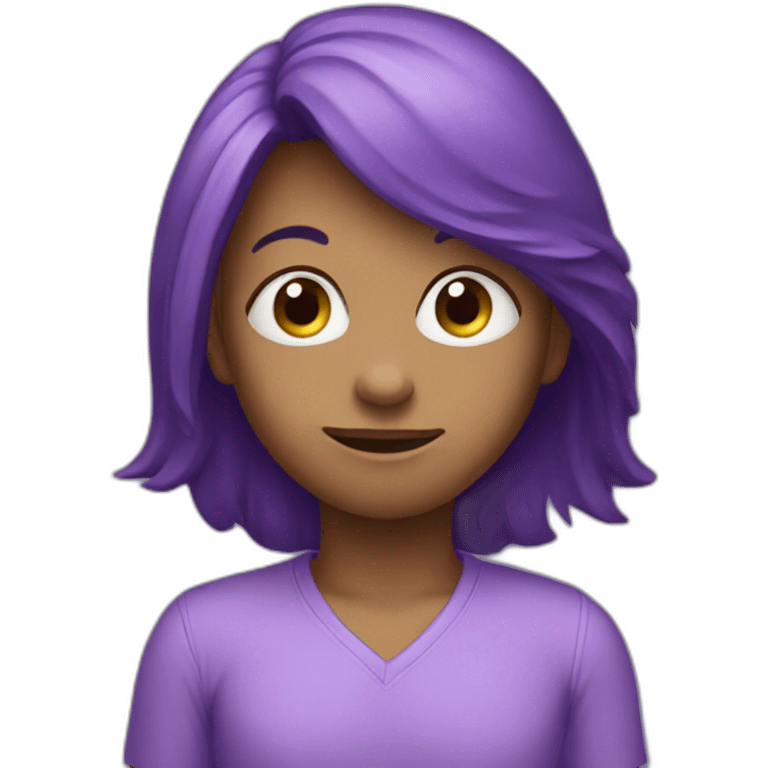 Singe violet emoji