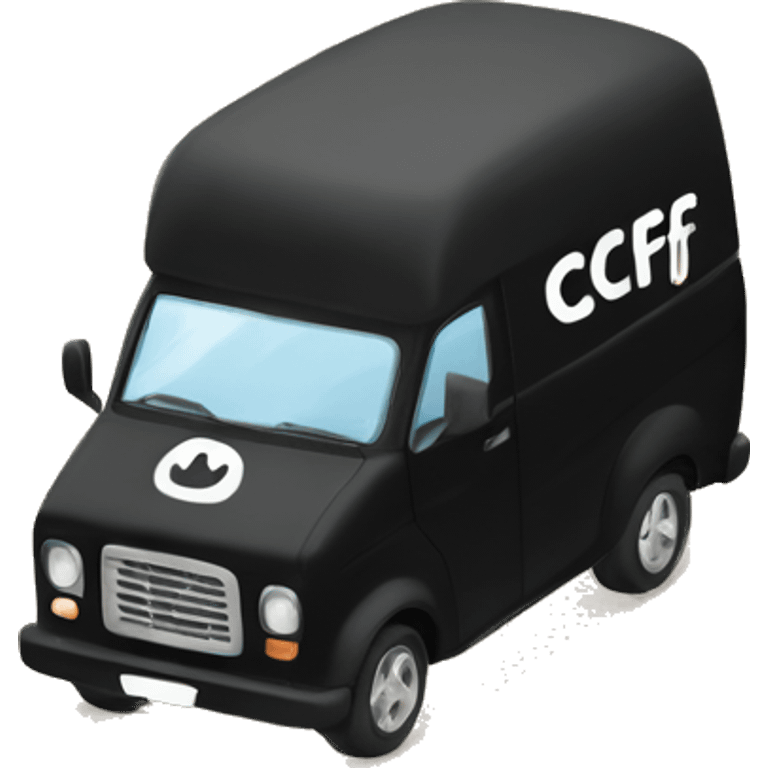 Black van emoji with the words CCF FLOORS written across the side emoji