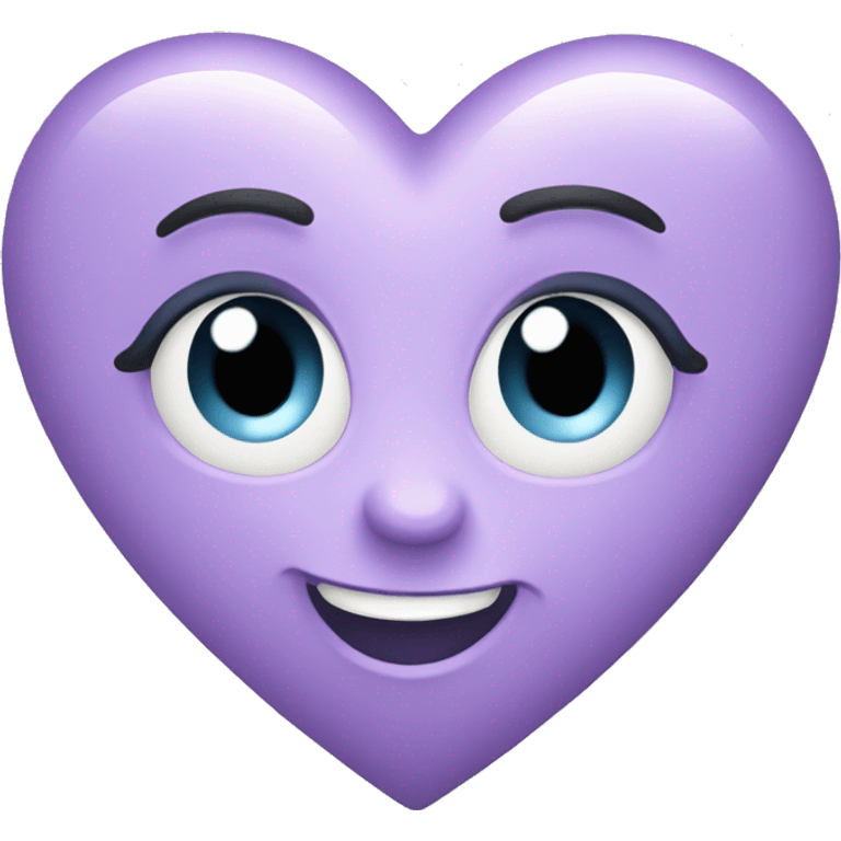 Light purple cute heart  emoji