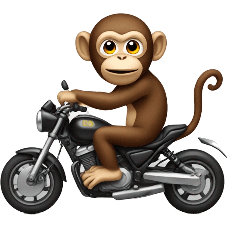 Monkey on motorcycle  emoji