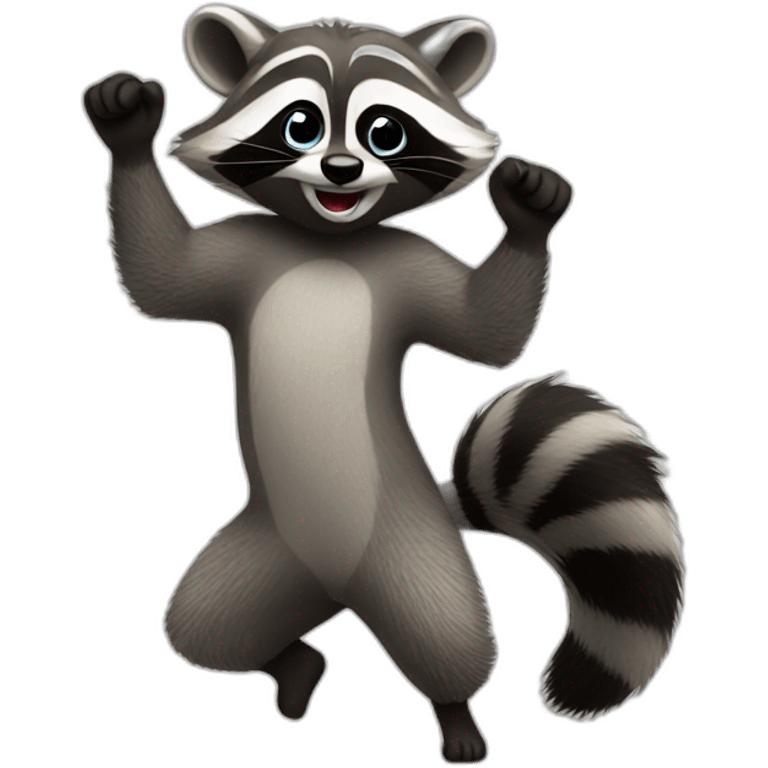 Racoon dancing emoji