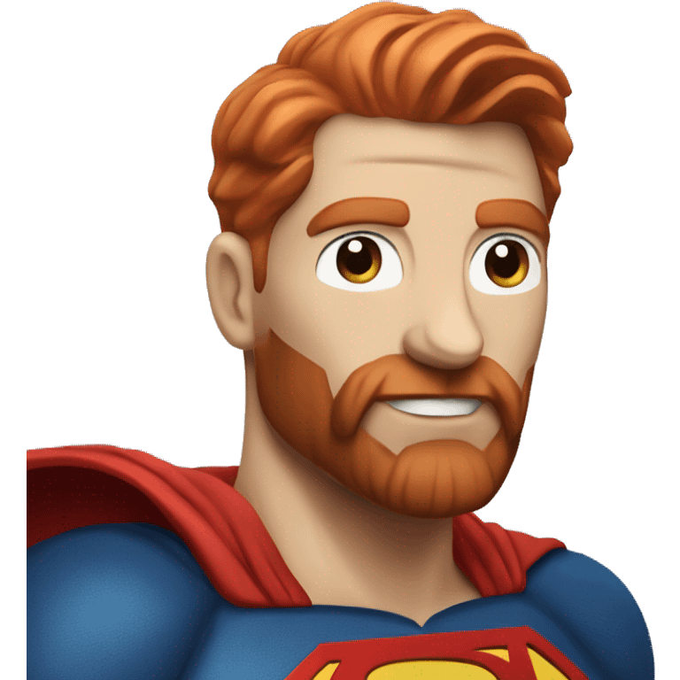 Superman with red hair and scruffy beard emoji