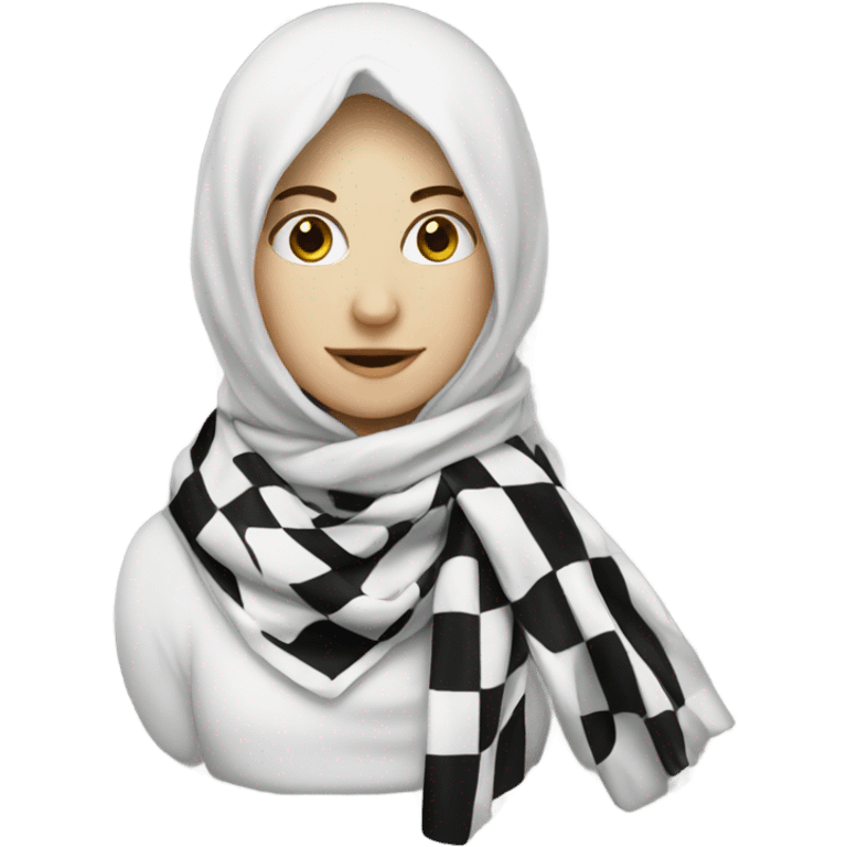 white scarf with black check natsu  emoji