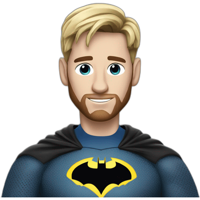 messi con traje de batman emoji