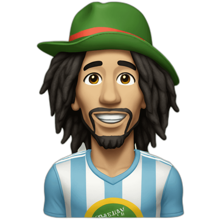 Bob Marley con camiseta Argentina emoji