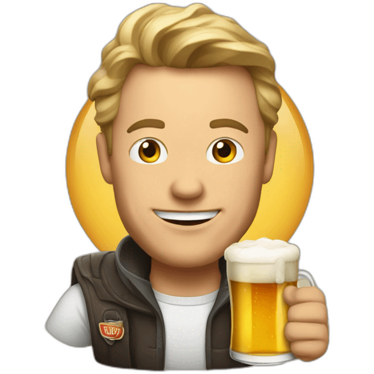 Ilon musk with beer emoji