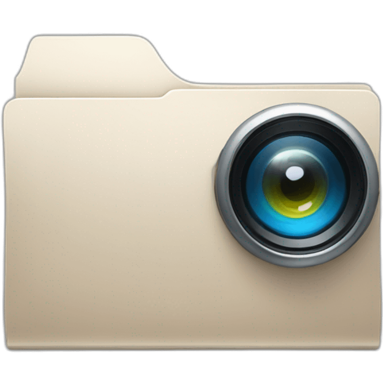 Folder with projective from video camera emoji